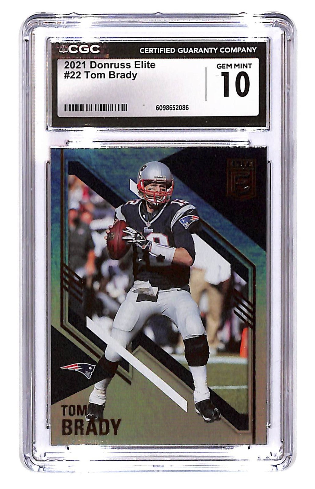 2021 Tom Brady Panini Donruss Elite - #22 CGC Mint 10