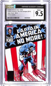 2011 Upper Deck Captain America The First Avenger Comic Covers #9 CGC 9.5