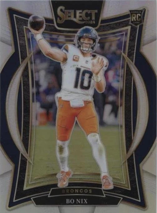 2024 Panini Select - Concourse Bo Nix #30 Silver Prizm (RC) CGC 10 GM Broncos