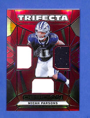 2024 Panini Obsidian - Trifecta Swatches Micah Parsons #TS-MPS Red #44/75 (MEM)