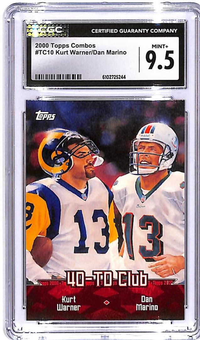 2000 Topps Combos Kurt Warner Dan Marino 40 TD Combos TC40 CGC 9.5