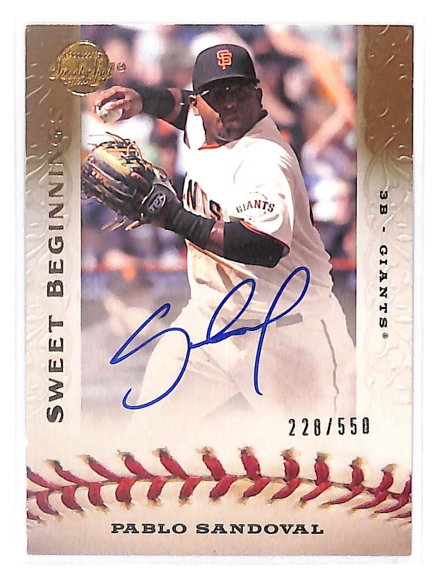 2009 Pablo Sandoval Upper Deck Sweet Spot Sweet Beginnings- 123  #228 /550