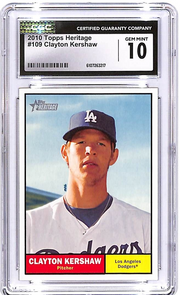 2010 Topps Heritage Clayton Kershaw #109 CGC 10 Dodgers