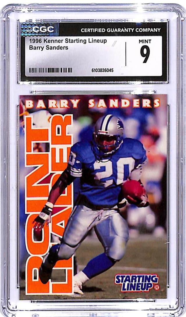 1996 Kenner Starting Lineup Barry Sanders CGC 9 Lions