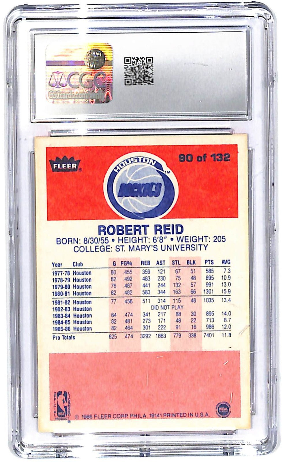 1986-87 Robert Reid Fleer - #90 CGC Mint 9
