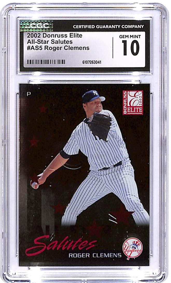 2002 Donruss Elite Roger Clemens All Star Salutes /1998 CGC 10 AS5 Yankees