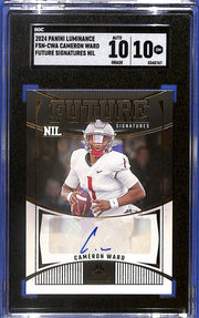 2024 Cameron Ward Panini Luminance FSN-CWA FS NIL Auto (RC) SGC 10 Auto 10
