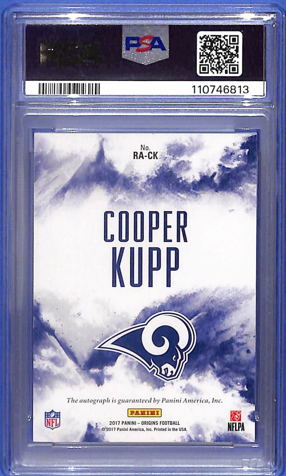 2017 Panini Origins - Cooper Kupp ROOKIE AUTOGRAPHS PSA GEM MT #10 RAMS