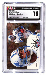 1995 Barry Sanders Fleer Flair Preview  #10 CGC Mint 10