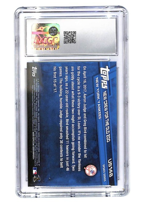 2017 Topps Update Series - Aaron Judge, Greg Bird #US148 (RC) CGC Gem Mint 10