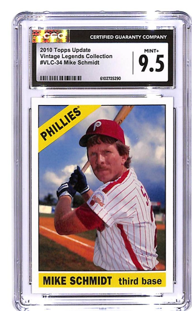2010 Topps Update Mike Schmidt Vintage Legends Collection #34 CGC 9.5 Phillies