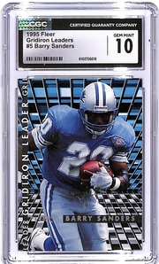 1995 Fleer Barry Sanders Gridiron Leaders #5 CGC 10 Lions