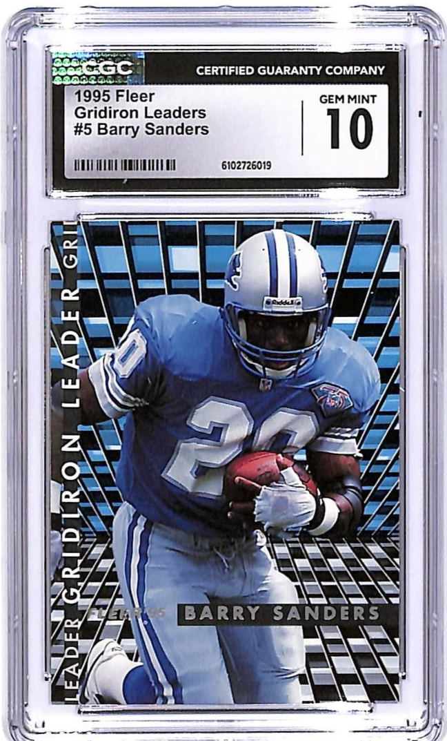 1995 Fleer Barry Sanders Gridiron Leaders #5 CGC 10 Lions