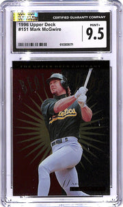 1996 Upper Deck Mark McGwire #151 Beat The Odds CGC 9.5 Athletics