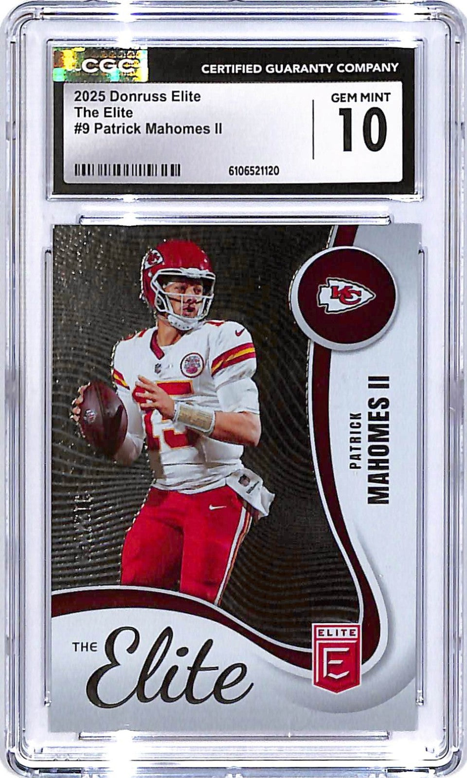 2025 Donruss Elite Patrick Mahomes The Elite /799 CGC 10 #9 Chiefs
