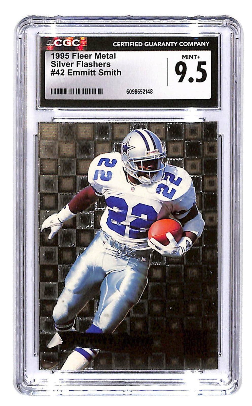 1995 Emmitt Smith Fleer Metal - Silver Flasher  #42 CGC Mint Plus 9.5
