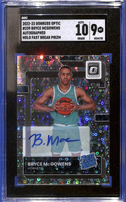 2022-23 Panini Donruss Optic Bryce McGowens #239 Holo Fast Break Prizm SGC 9/10