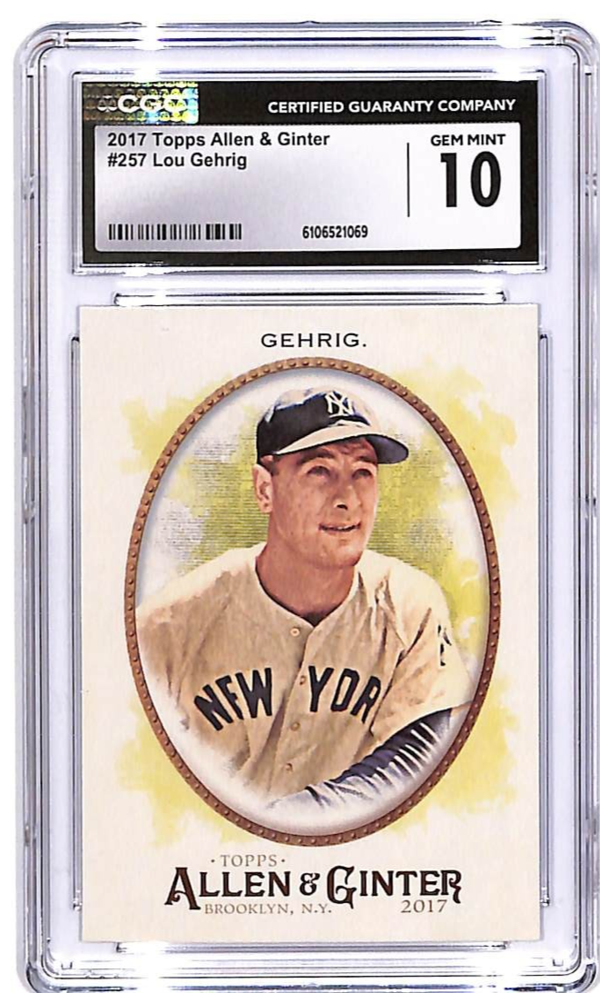 2017 Topps Allen and Ginter Lou Gehrig #257 CGC 10 Yankees