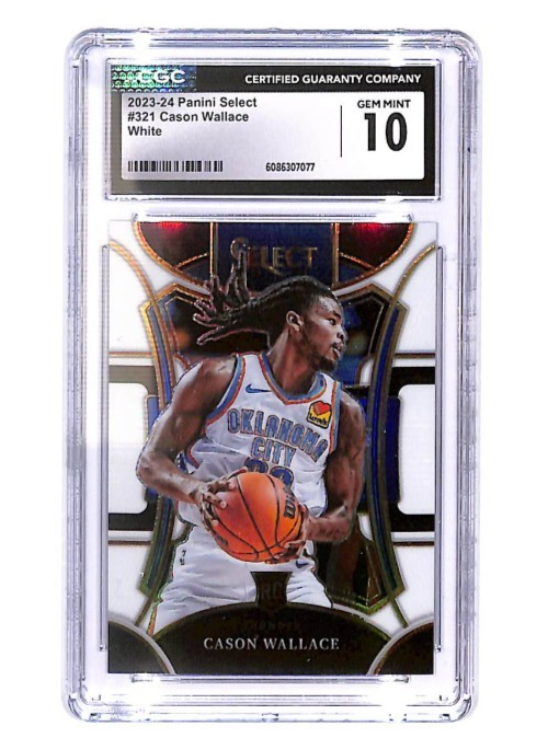 2023/24 Panini Select Cason Wallace #321 RC White #22/149 CGC 10 GM OKC Thunder