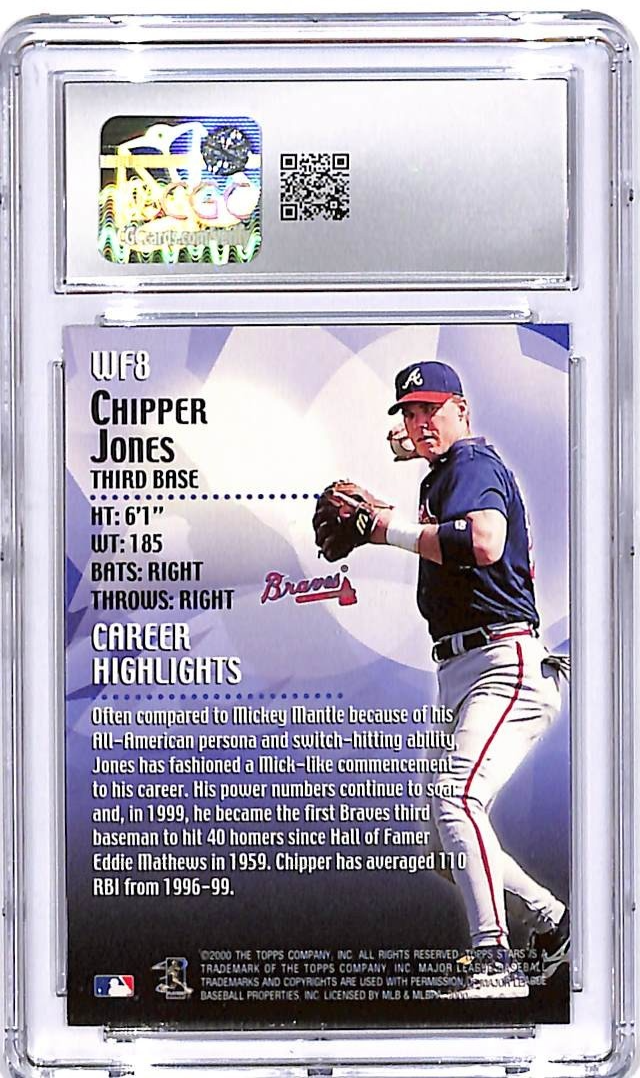 2000 Topps Stars Chipper Jones Walk of Fame WF8 CGC 10 Braves