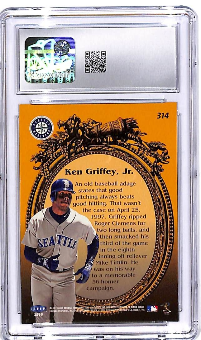 1998 Fleer Tradition Ken Griffey Jr Golden Memories #314 CGC 9 Mariners