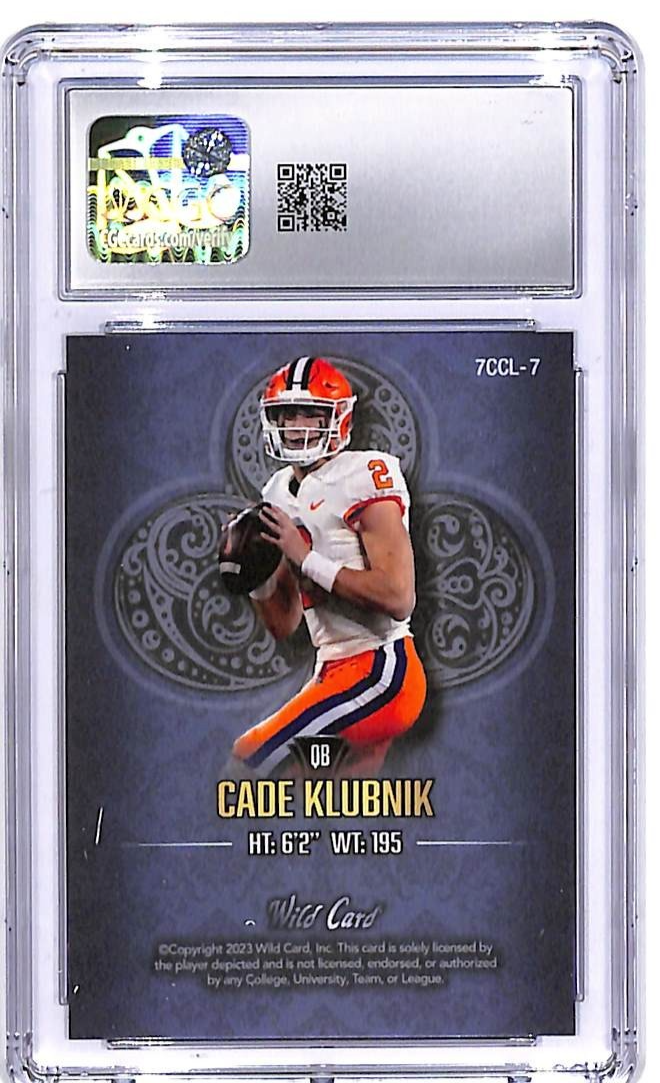 2023 Wild Card 7 Card Studs Promos Cade Klubnik Left Club Silver /2 CGC 9.5