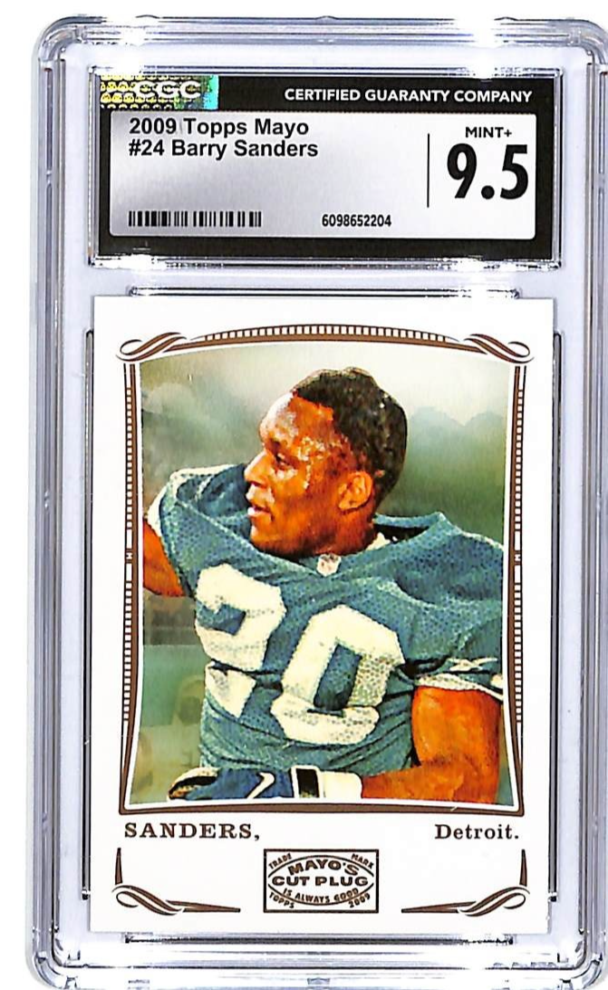 2009 Topps Mayo Barry Sanders #24 CGC 9.5 Lions