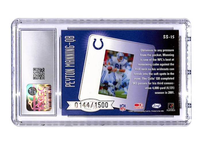 2002 Leaf Rookies & Stars PEYTON MANNING  Slideshow SS15 CGC 9.5 HOF Colts