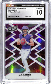 2024 Panini Black Friday JJ McCarthy Rookies Opti RC /199 CGC 10 Vikings