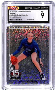 2025 Leaf 15th Anniversary Toby Fournier Silver Shimmer /15 CGC 9