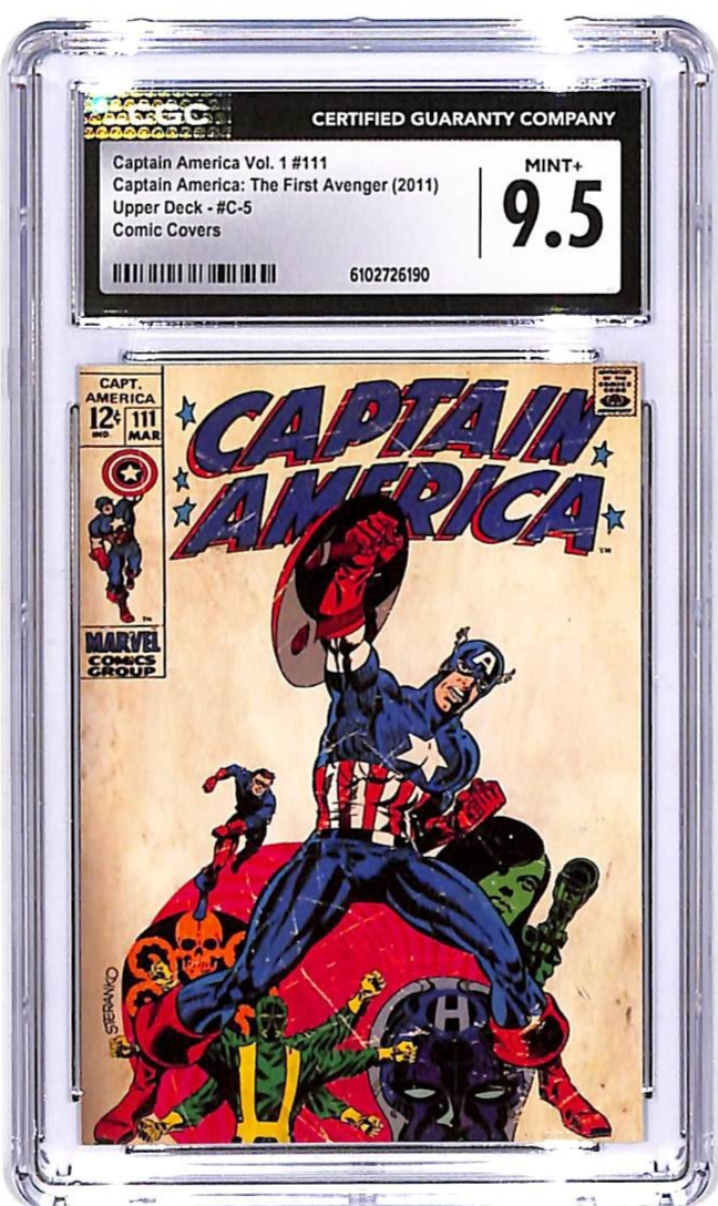 2011 Upper Deck Captain America The First Avenger Comic Covers #5 CGC 9.5