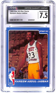 1983 Kareem Abdul-Jabbar Star NBA All-Star Game - Uncut Sheet Offer CGC 7.5