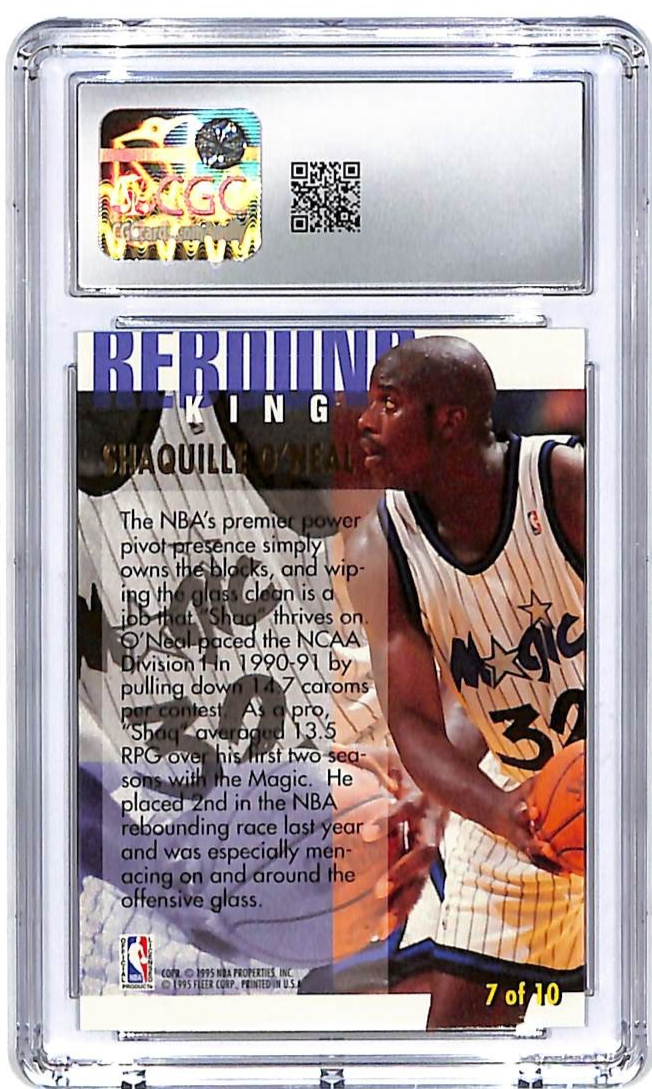1994-95 Fleer Ultra Shaquille O'Neal Rebound Kings #7 CGC 9 Magic