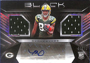 2022 Panini Black - Romeo Doubs AUTO/DUAL PATCH RC /50 GREEN BAY PACKERS