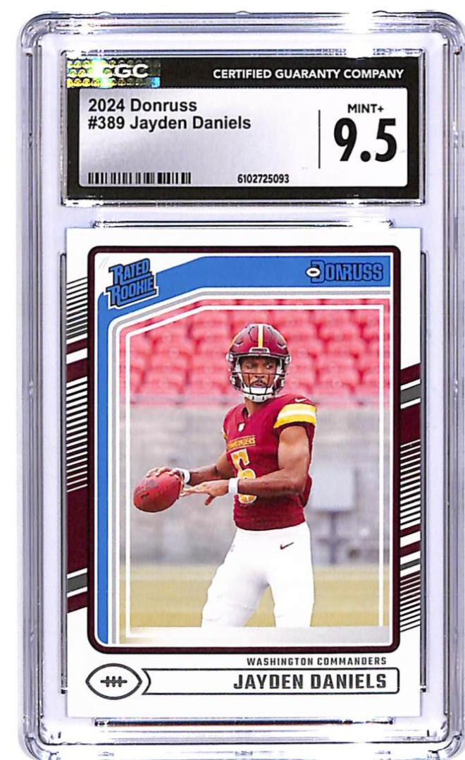 2024 Donruss Jayden Daniels Rated Rookie RC #389 CGC 9.5 Commanders