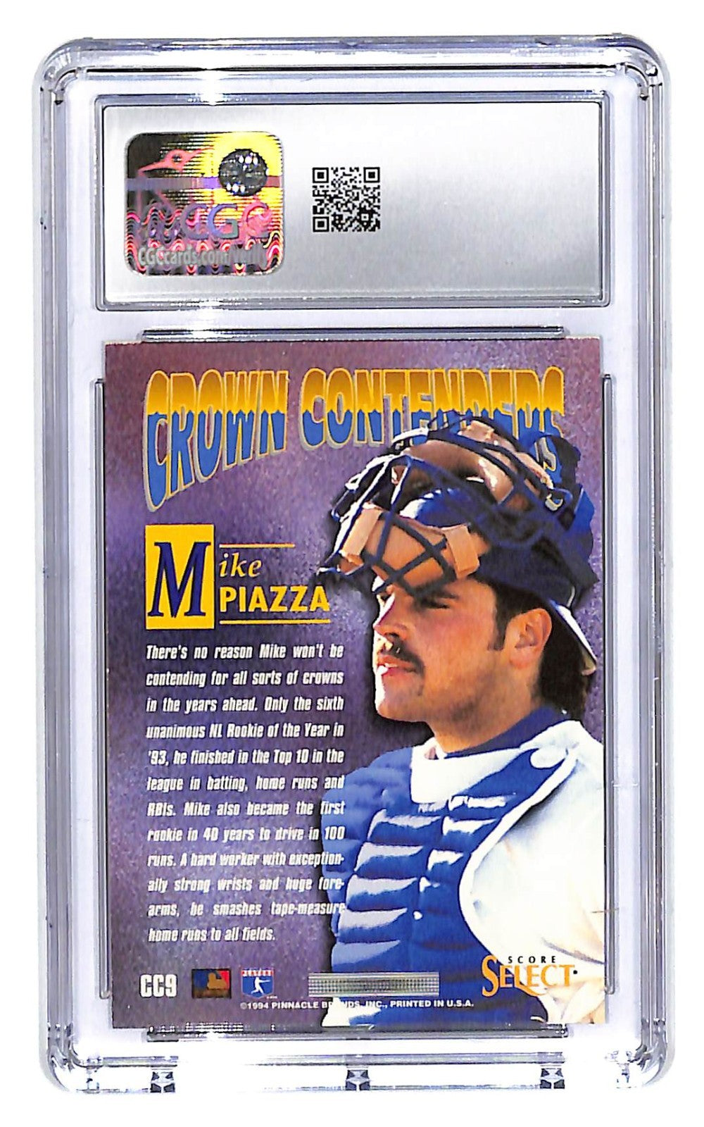 1994 Mike Piazza Select Crown Contenders - #CC9 CGC Mint Plus 9.5
