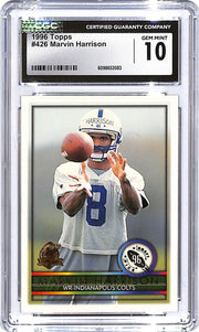 1996 Topps Marvin Harrison Rookie RC #426 CGC 10 Colts