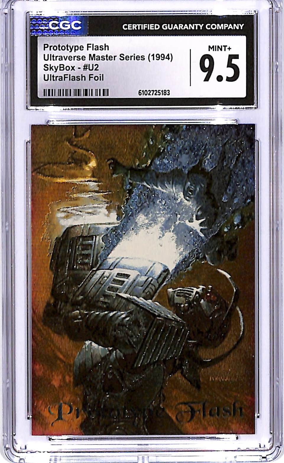 1994 SkyBox Ultraverse Master Series Prototype Flash UltraFlash Foil CGC 9.5