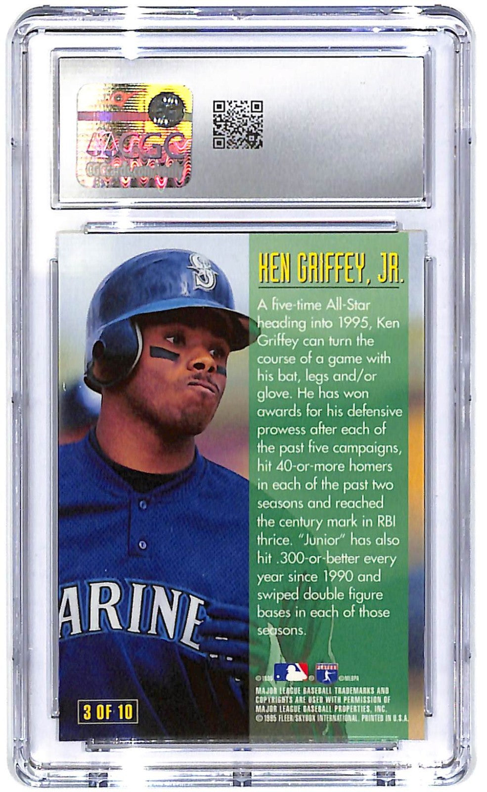 1995 Ken Griffey Jr. Skybox E-Motion Masters  #3 CGC Mint Plus 9.5