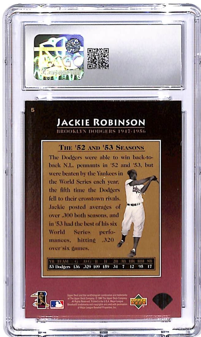 1997 Upper Deck Jackie Robinson #5 CGC 9.5 Dodgers