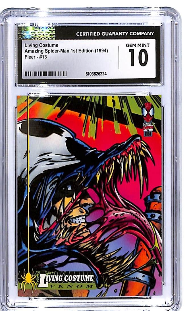 1994 Fleer Amazing Spider-Man 1st Edition Living Costume #13 CGC 10