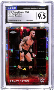 2015 Topps Chrome WWE Randy Orton Atomic Refractor #54 CGC 9.5
