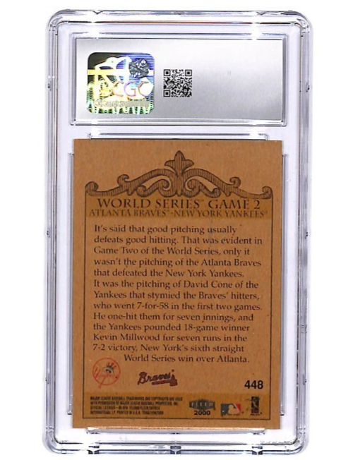 2000 Fleer Tradition Derek Jeter World Series Game 2 #448 CGC 9 Yankees