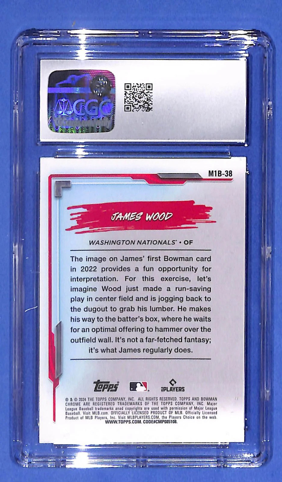 2024 Bowman Chrome - My 1st Bowman James Wood #M1B-38 (RC) CGC 10 Gem Mint