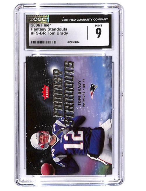2006 Fleer Tom Brady Fantasy Standouts CGC 9 Patriots