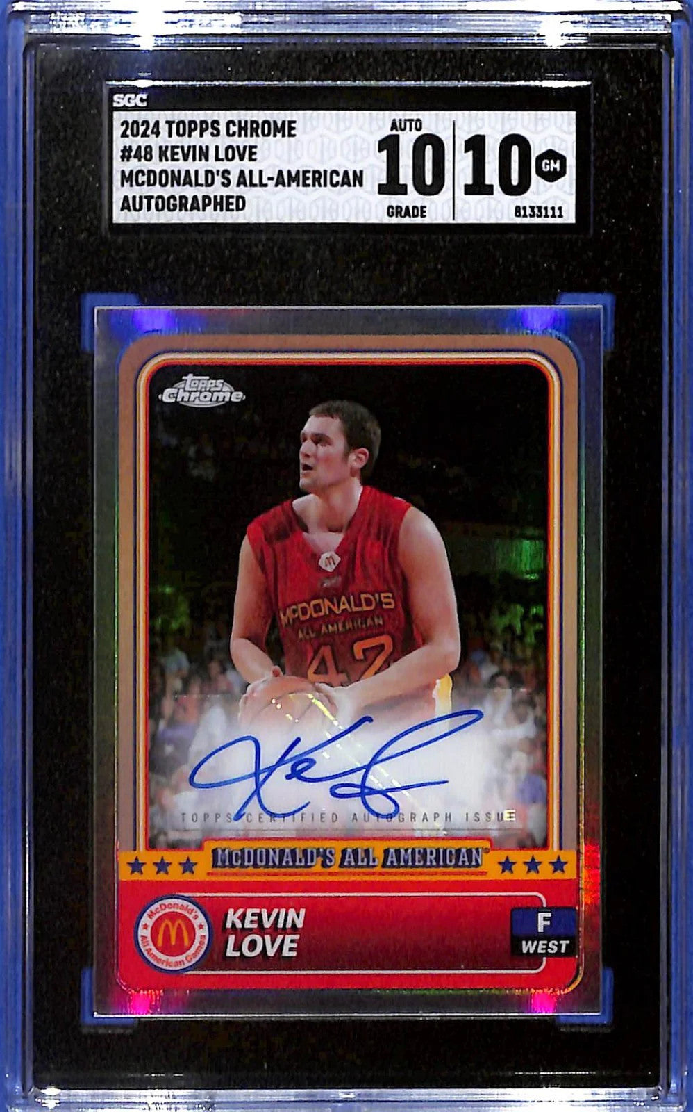 2024 Kevin Love McDonalds All American Auto Silver #48 SGC 10 Auto 10