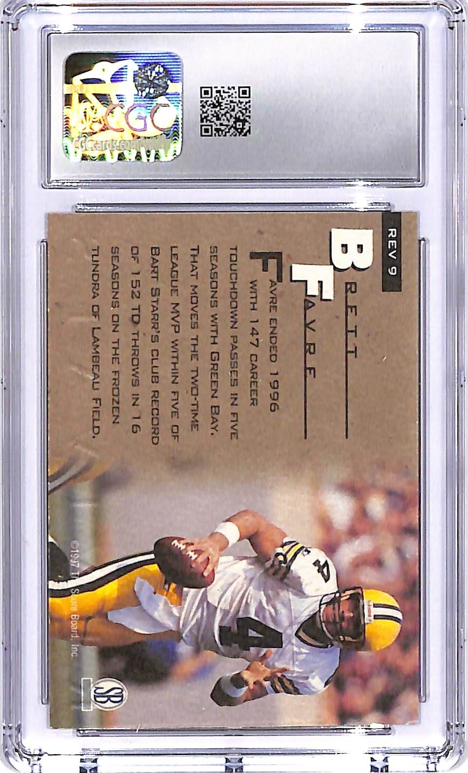 1996 Score Board All Sport PPF Brett Favre Revivals #REV9 CGC 10 Packers