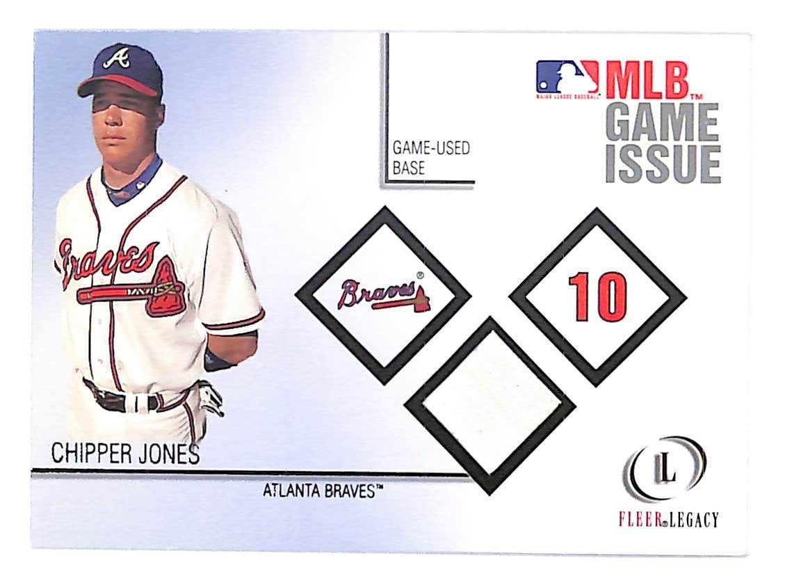 2001 Chipper Jones Fleer Legacy Game Used-Base HOF Atlanta Braves - 201