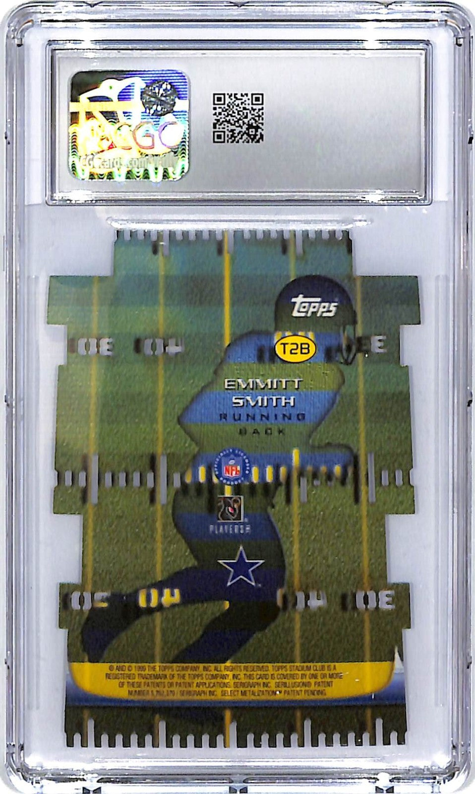 1999 Stadium Club Emmitt Smith 3x3 Luminous T2B CGC 9 Dallas Cowboys