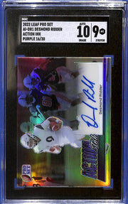 2022 Leaf Pro Set AI-DR1 Desmond Ridder Purple INK AUTO /30 - SGC 9 / AUTO 10